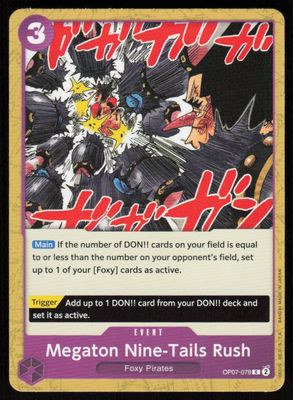 Megaton Nine-Tails Rush C 500 Years in the Future OP07-078 NM