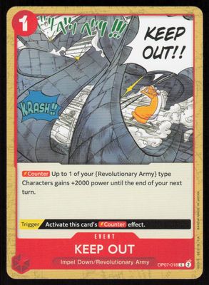 Keep Out C 500 Years in the Future OP07-018 NM