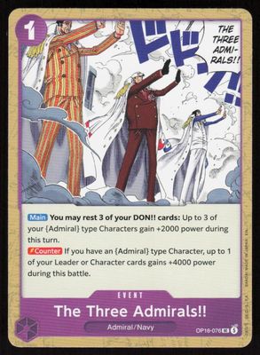 The Three Admirals!! UC The Time of Battle OP16-076 NM