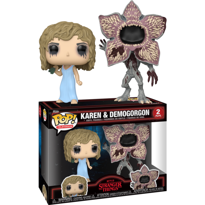 Pre-Order - Stranger Things - Karen &amp; Demogorgon Pop! Vinyl Figure 2-Pack - Mighty Toys Australia