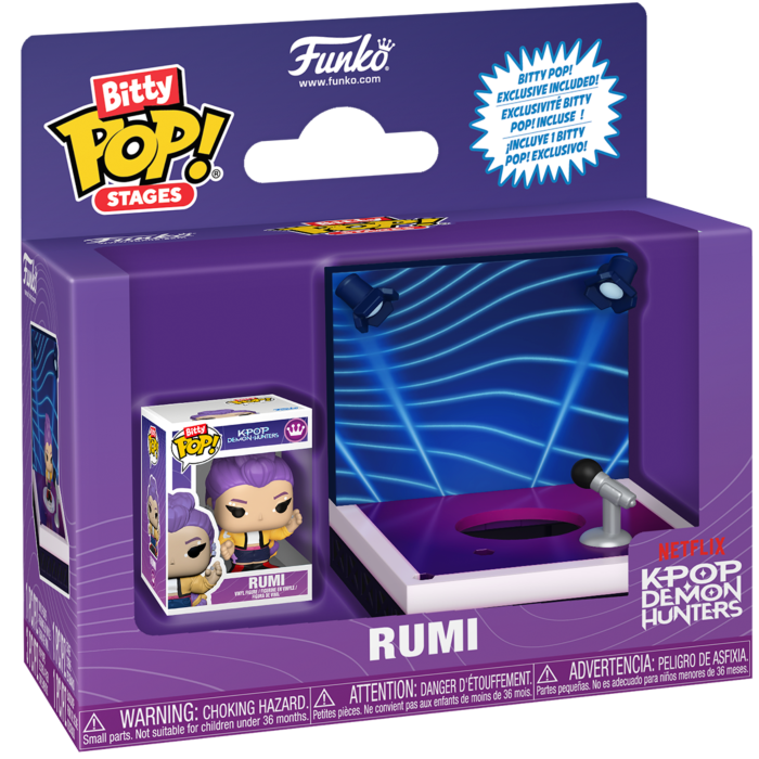 Pre-Order - K-Pop Demon Hunters - Rumi Bitty Pop! Stages Vinyl Figure - Mighty Toys Australia