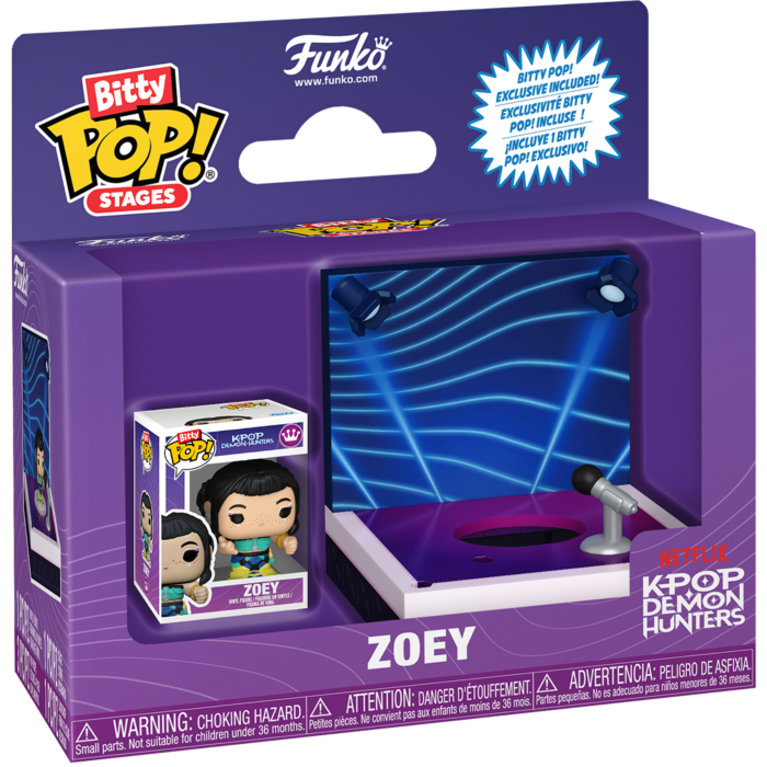 Pre-Order - K-Pop Demon Hunters - Zoey Bitty Pop! Stages Vinyl Figure - Mighty Toys Australia