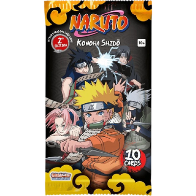 Naruto Mythos - Trading Card Game Set 1 Konoha Shido (2nd Edition) Booster Pack (10 Cards) - Mighty Toys Australia