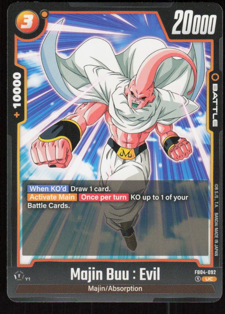Majin Buu: Evil Uncommon Ultra Limit FB04-092 NM