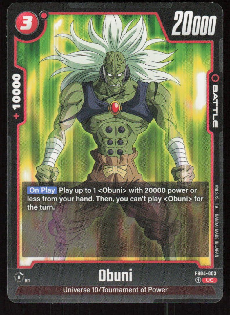 Obuni Uncommon Ultra Limit Release Event Cards FB04-003 NM