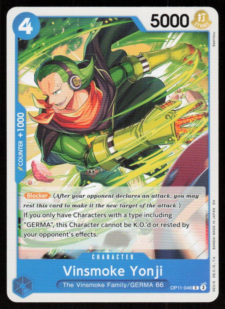 Vinsmoke Yonji C A Fist of Divine Speed OP11-046 NM