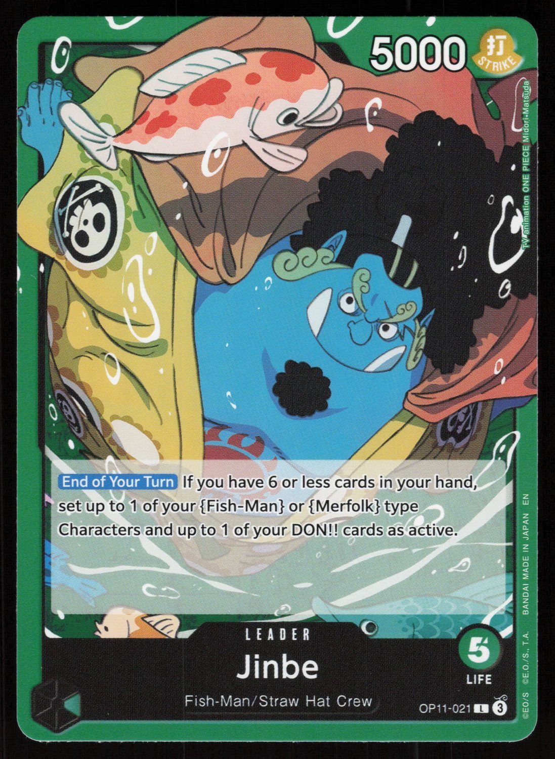 Jinbe (021) L A Fist of Divine Speed OP11-021 NM