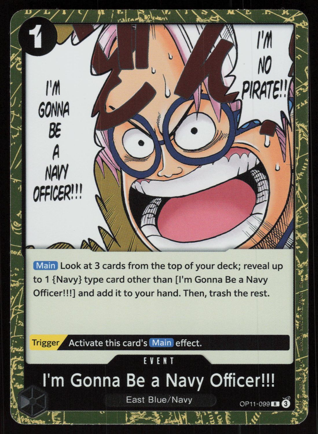 I'm Gonna Be a Navy Officer!!! Foil R A Fist of Divine Speed OP11-099 NM
