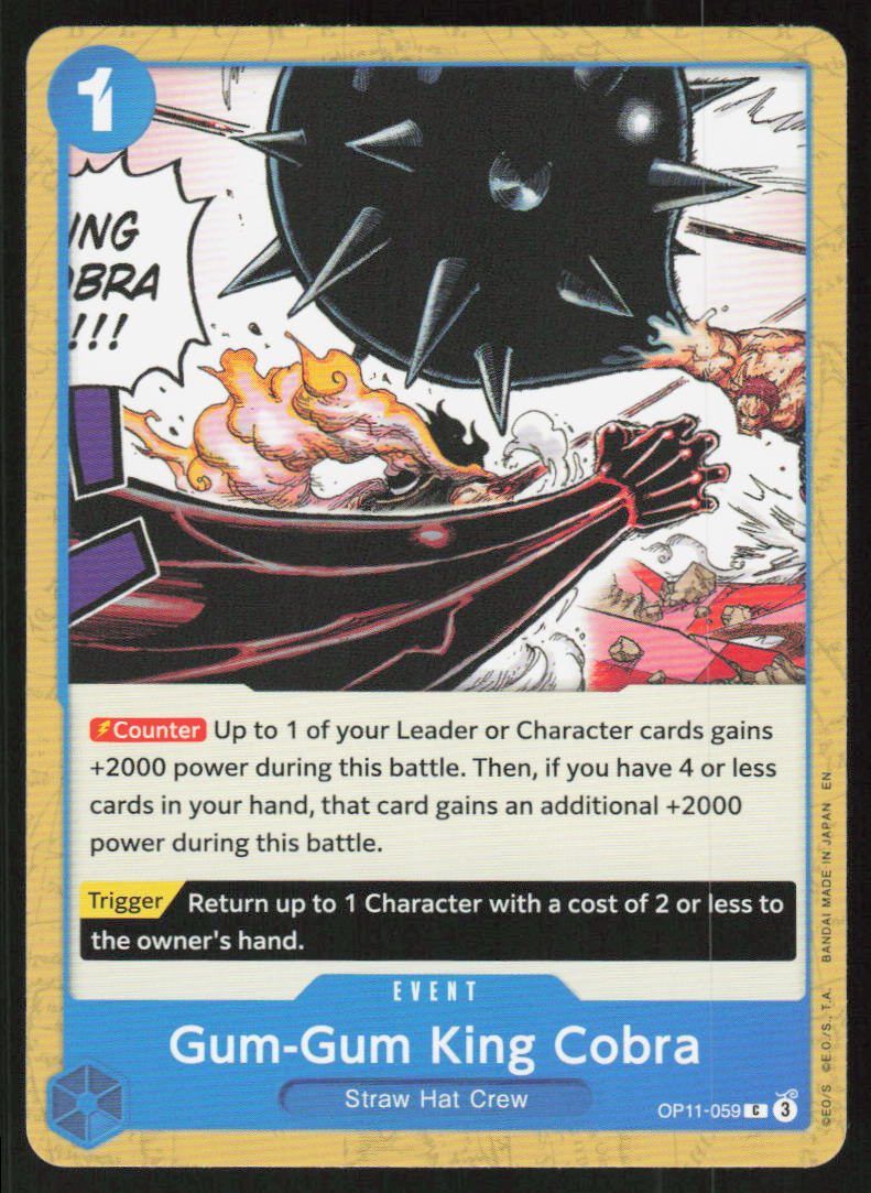 Gum-Gum King Cobra C A Fist of Divine Speed OP11-059 NM