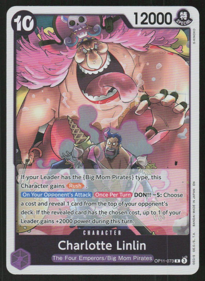 Charlotte Linlin Foil R A Fist of Divine Speed OP11-073 NM