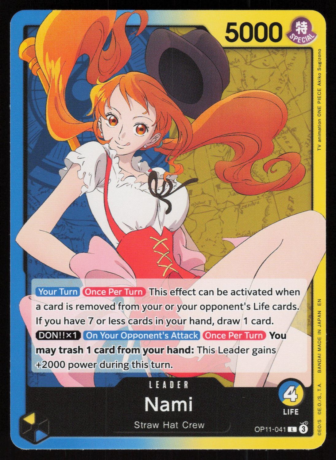Nami (041) L A Fist of Divine Speed OP11-041 NM