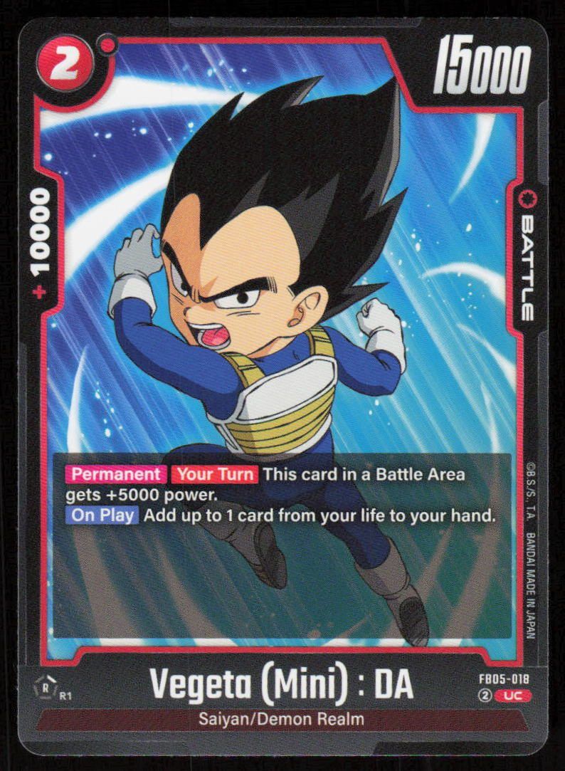 Vegeta (Mini): DA Uncommon New Adventure FB05-018 NM