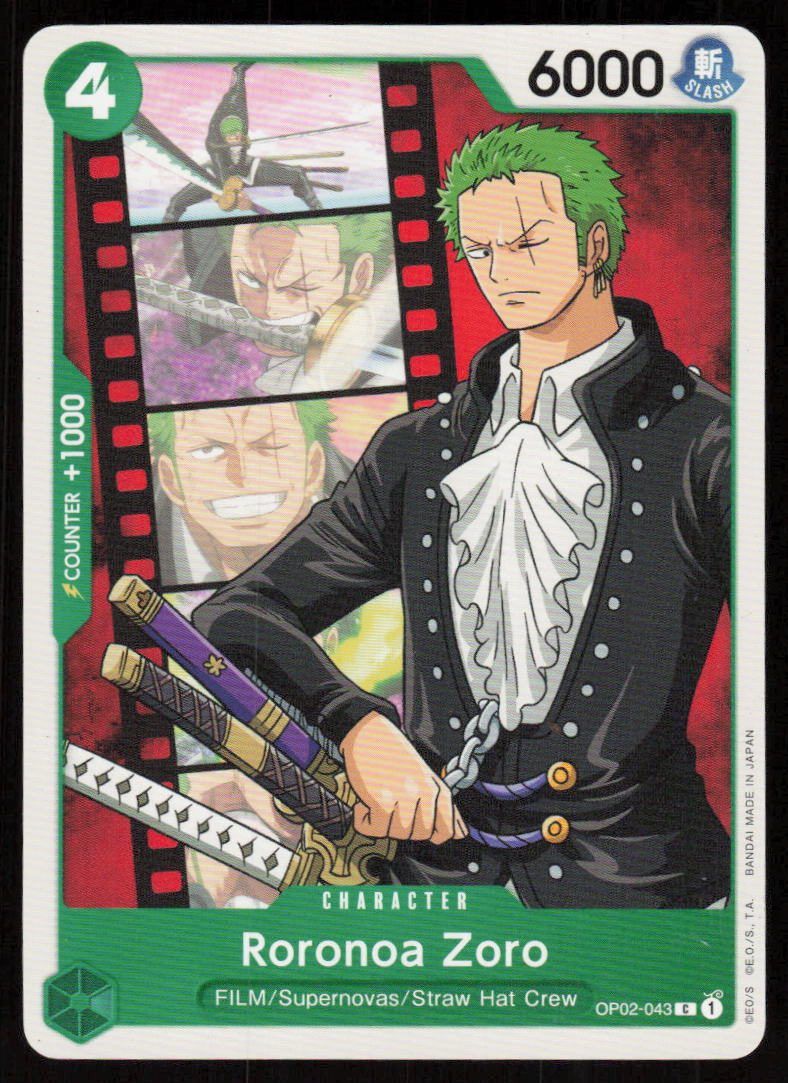 Roronoa Zoro C Paramount War OP02-043 NM