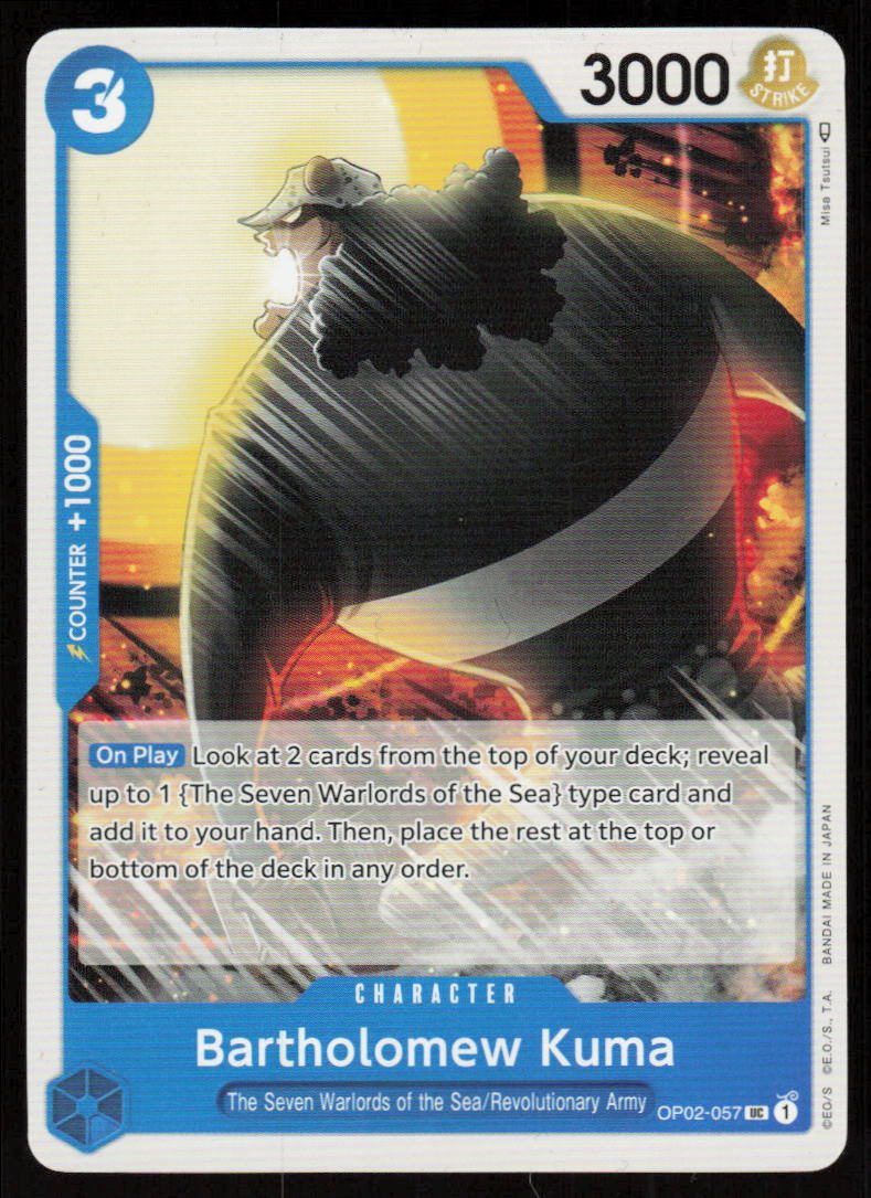 Bartholomew Kuma UC Paramount War OP02-057 NM