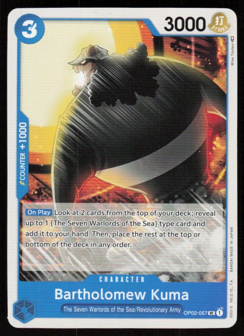 Bartholomew Kuma UC Paramount War OP02-057 NM