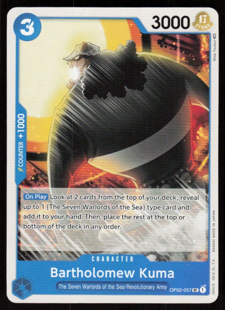 Bartholomew Kuma UC Paramount War OP02-057 NM