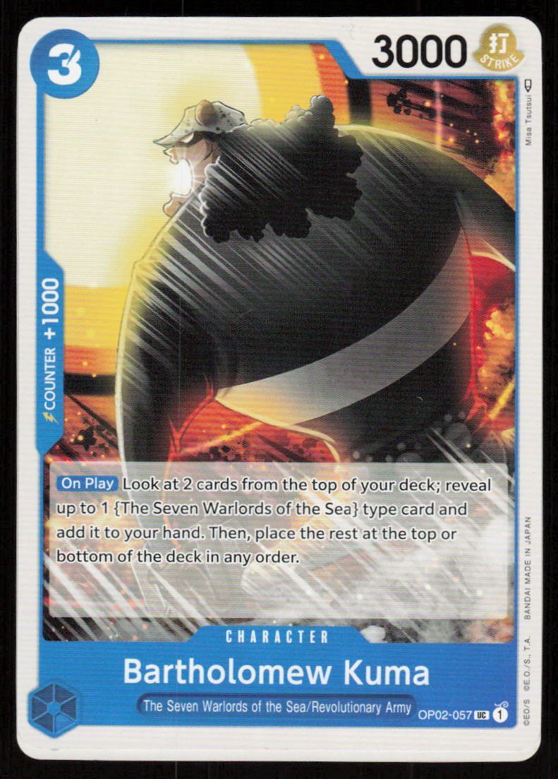 Bartholomew Kuma UC Paramount War OP02-057 NM