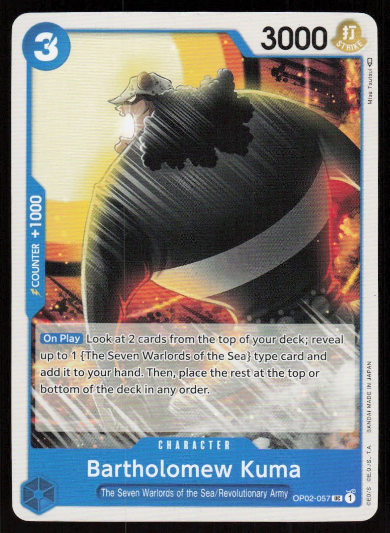 Bartholomew Kuma UC Paramount War OP02-057 NM