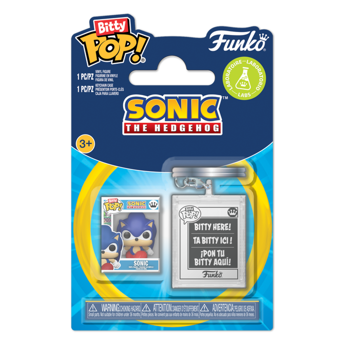 Sonic the Hedgehog - Sonic Bitty Pop! Vinyl Figure with Keychain Case Accessory - product image 1 | Mighty Toys Australia