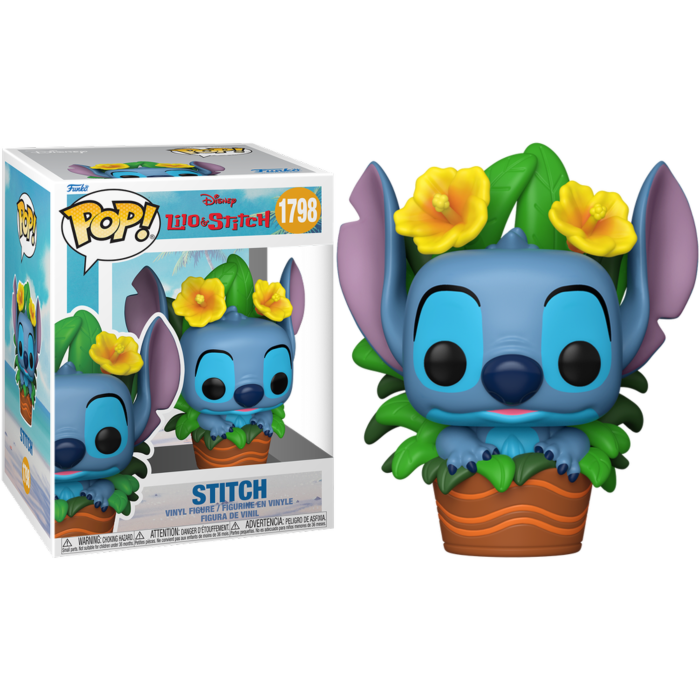 Lilo &amp; Stitch - Stitch in Potted Plant Premium Pop! Vinyl Figure - product image 1 | Mighty Toys Australia