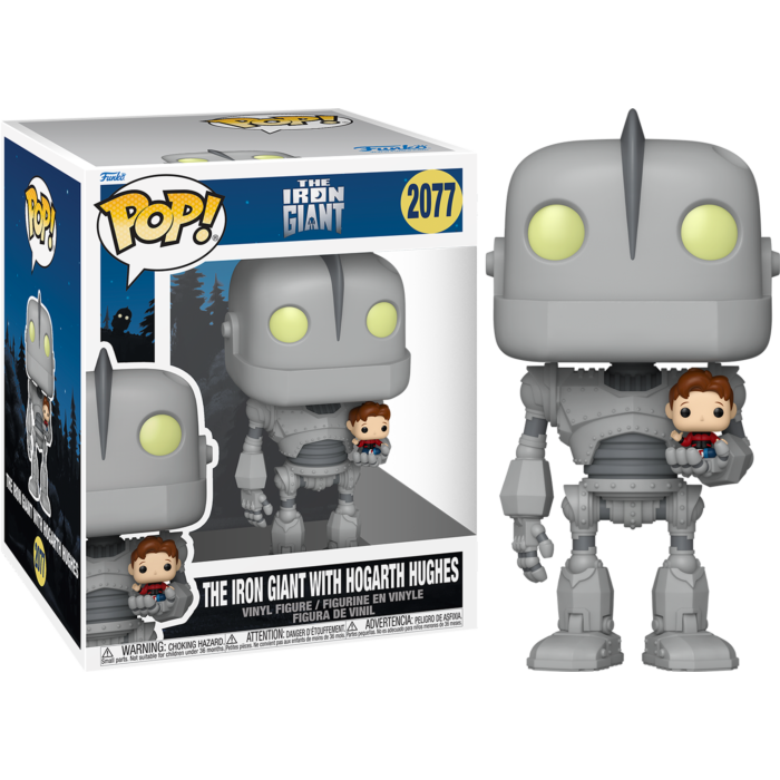 The Iron Giant - The Iron Giant with Hogarth Hughes 6" Super Sized Pop! Vinyl Figure - product image 1 | Mighty Toys
