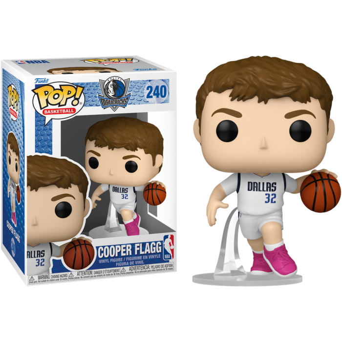 NBA Basketball - Cooper Flagg (White Association Jersey) Dallas Mavericks Pop! Vinyl Figure - product image 1 | Mighty Toys