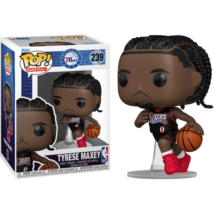 NBA Basketball - Tyrese Maxey (Black Statement Jersey) Philadelphia 76ers Pop! Vinyl Figure - product image 1 | Mighty Toys