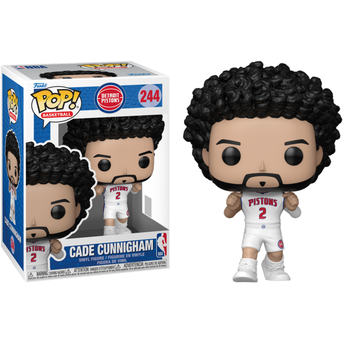 NBA Basketball - Cade Cunningham (White Association Jersey) Detroit Pistons Pop! Vinyl Figure - product image 1 | Mighty