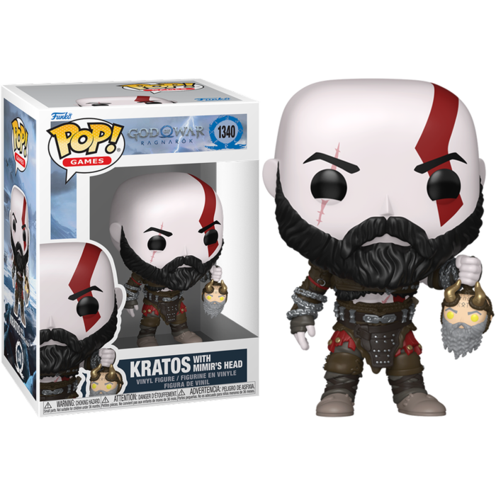 God of War: Ragnarok - Kratos with Mimir's Head Pop! Vinyl Figure - product image 1 | Mighty Toys Australia