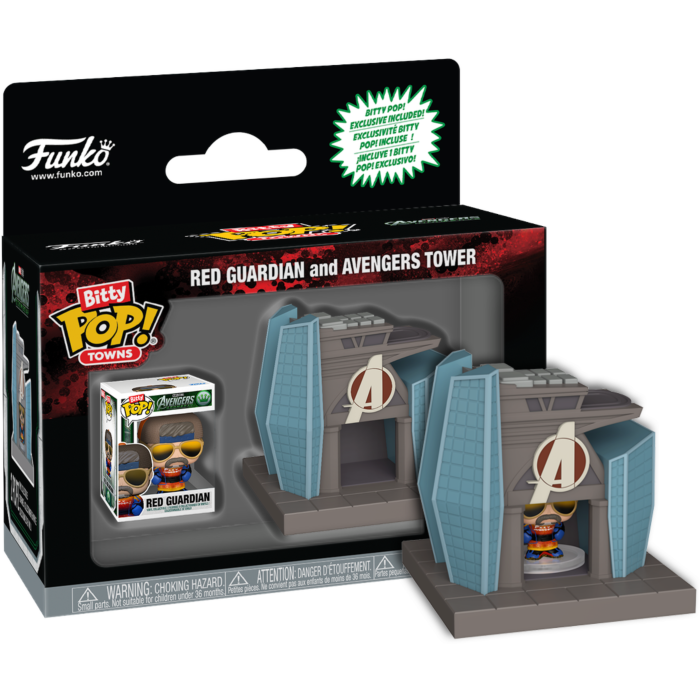 Avengers: Doomsday - Red Guardian and Avengers Tower Bitty Pop! Town Vinyl Figure - product image 1 | Mighty Toys Australia