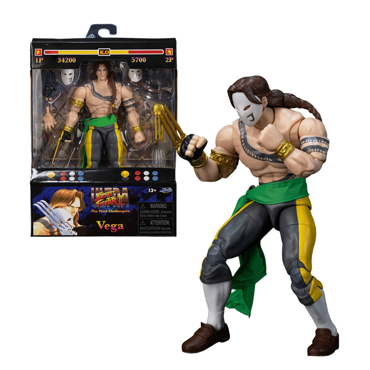 Street Fighter II - Vega Player 2 Deluxe Action Figure - product image 1 | Mighty Toys Australia