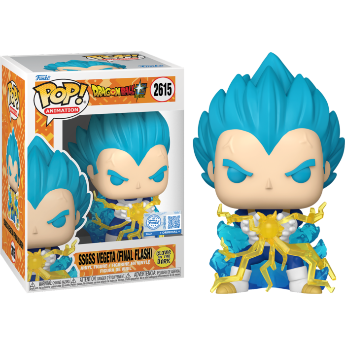 Dragon Ball Super - SSGSS Vegeta (Final Flash) Glow-in-the-Dark Pop! Vinyl Figure - product image 1 | Mighty Toys Australia