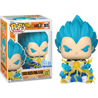 Dragon Ball Super - SSGSS Vegeta (Final Flash) Glow-in-the-Dark Chase Pop! Vinyl Figure - Bundle of 6 (set of 6 Pops)