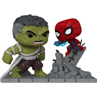 Spider-Man: Brand New Day (2026) - Spider-Man vs The Hulk Pop! Moment Vinyl Figure - product image 1 | Mighty Toys Australia
