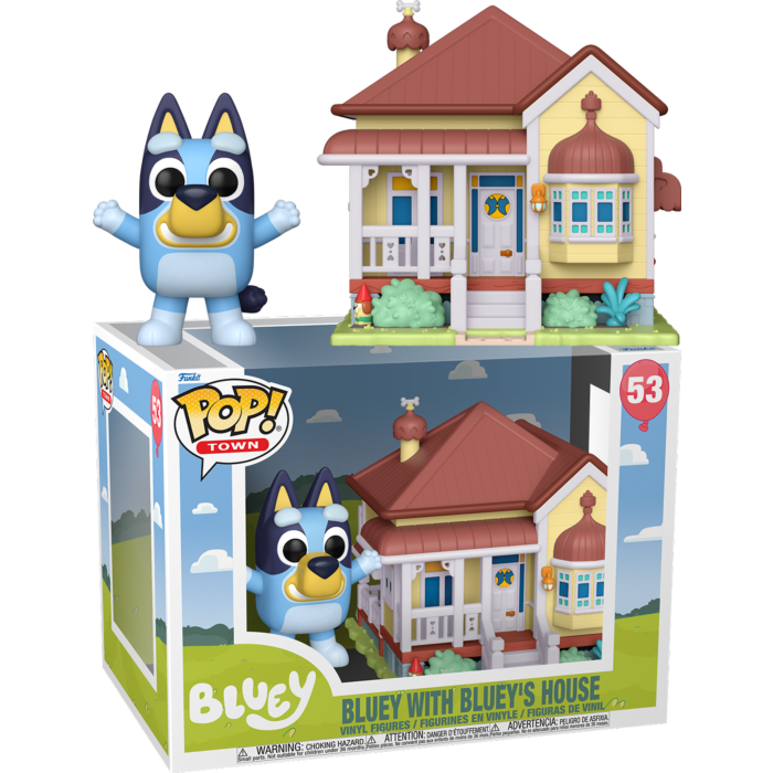 Bluey - Bluey with Bluey's House Pop! Town Vinyl Figure - product image 1 | Mighty Toys Australia