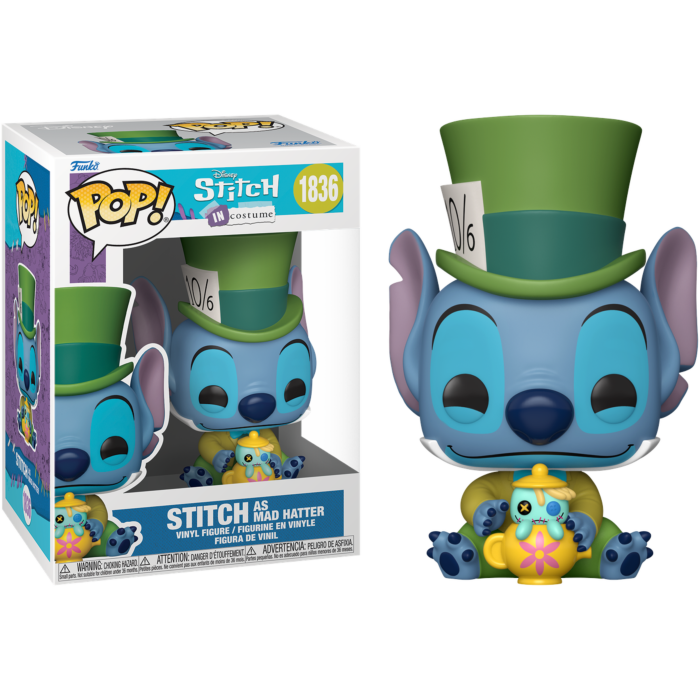Disney: Stitch in Costume - Stitch as Mad Hatter Pop! Vinyl Figure - product image 1 | Mighty Toys Australia