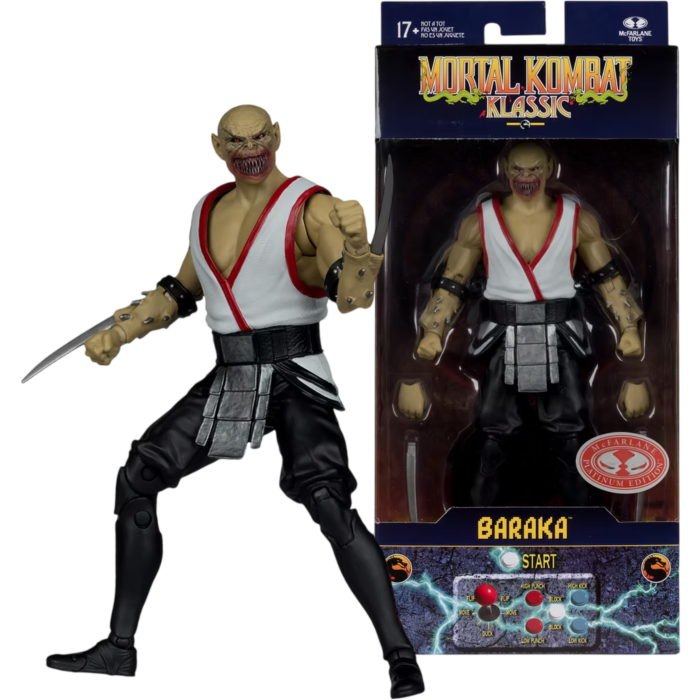 Mortal Kombat II - Klassic Baraka Red Platinum Edition 7" Scale Action Figure - product image 1 | Mighty Toys Australia