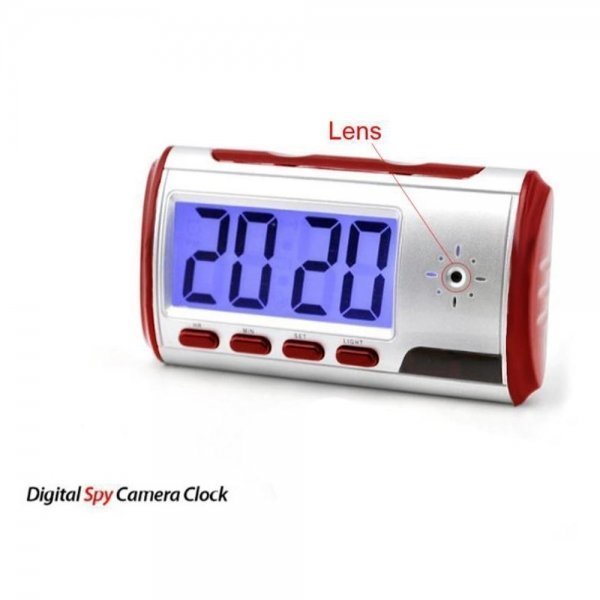 Digital Spy Alarm Clock with Hidden Camera + Motion Sensor Red Digital Spy Alarm Clock with Hidden Camera + Motion Sensor Red