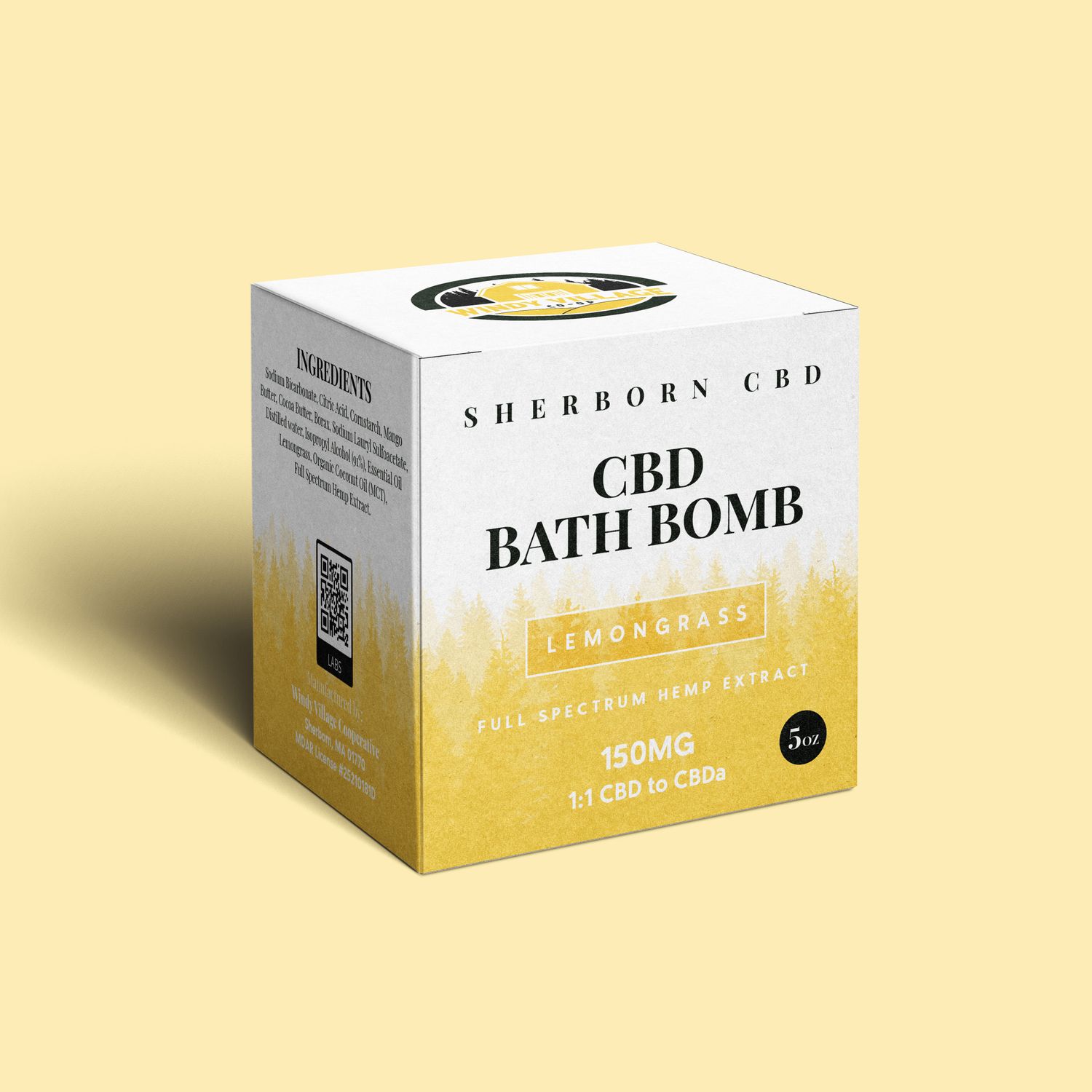 Premium CBD Bath Bomb Lemongrass | 150mg