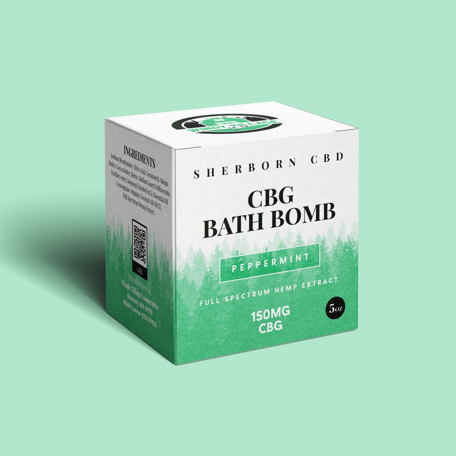 Premium CBG Bath Bomb Peppermint | 150mg