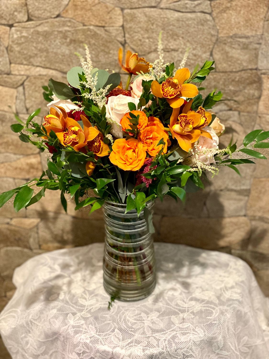 Seasonal Fresh Flower Vase Arrangement