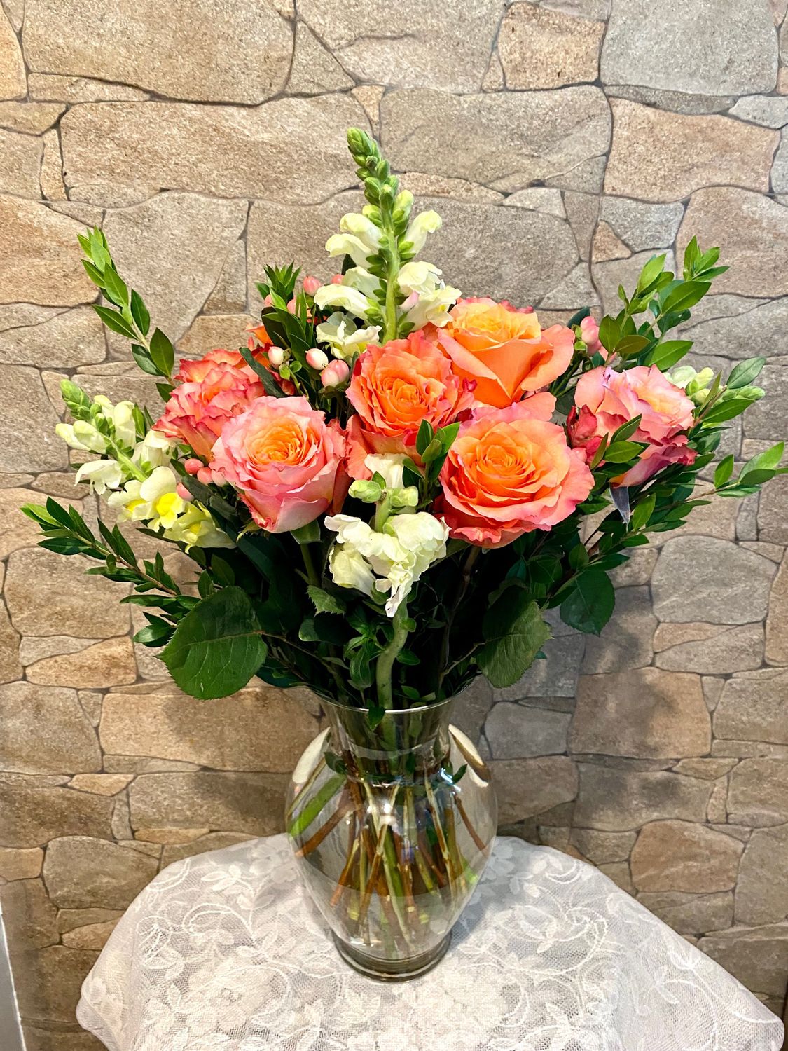 Seasonal Fresh Flower Vase Arrangement