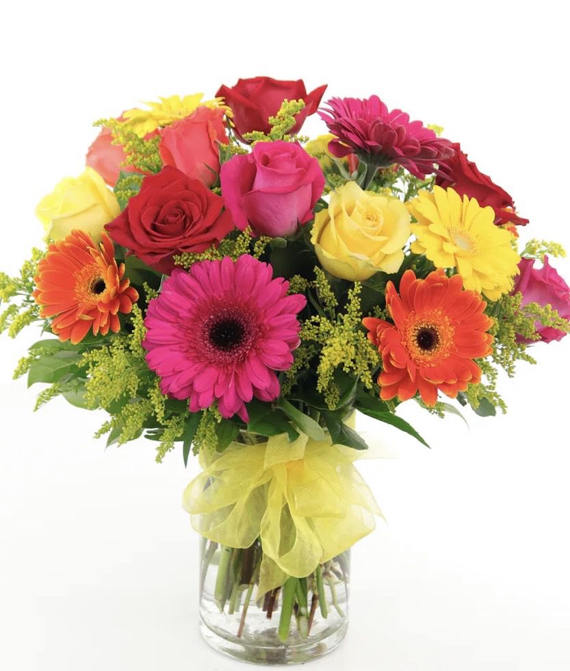 Seasonal Fresh Flower Vase Arrangement
