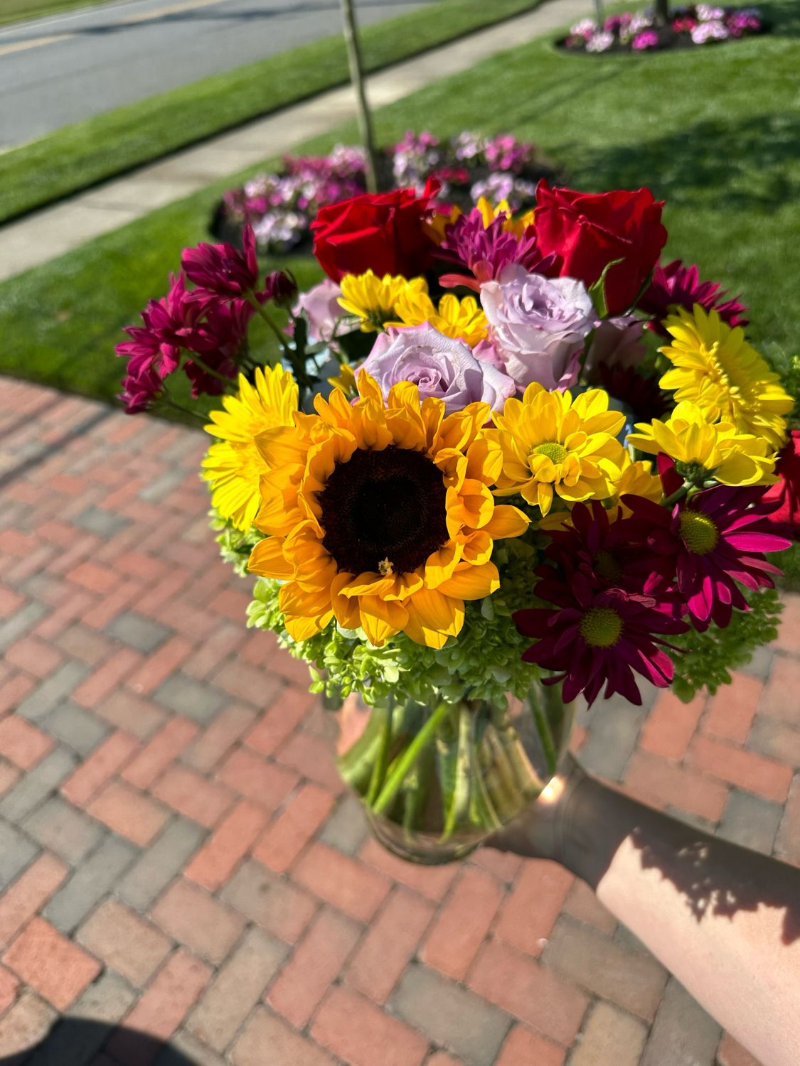 Seasonal Fresh Flower Vase Arrangement