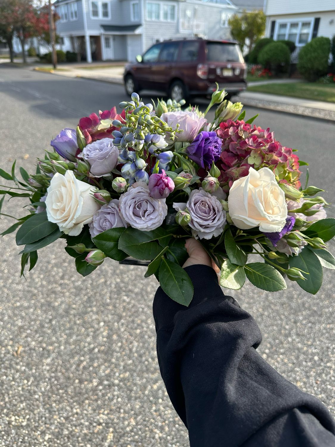 Seasonal Fresh Flower Low Centerpiece Arrangement