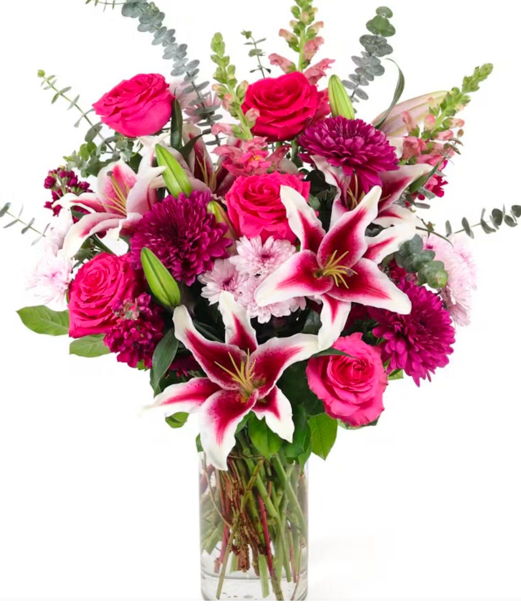 Fresh Flower Funeral Sympathy Vase Arrangement