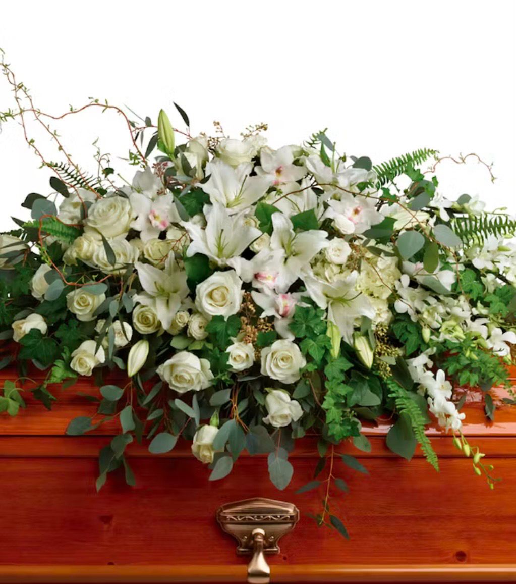 Fresh Flower Casket Spray Funeral Sympathy Arrangement