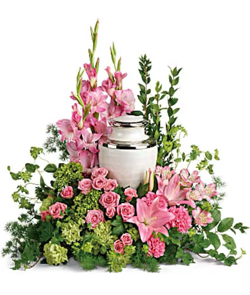 Fresh Flower Funeral Sympathy Memorial Table Arrangement