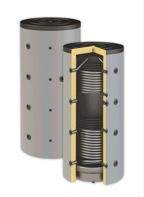 Zbiornik buforowy OEM BLACK v4 502 G z 2 wężownicami