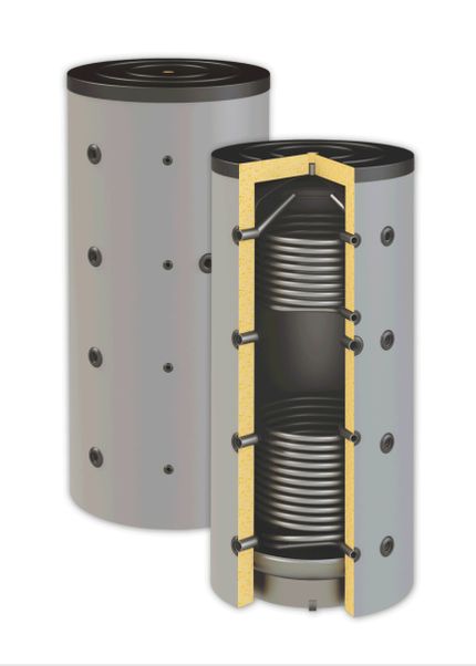 Zbiornik buforowy OEM BLACK v4 602 G z 2 wężownicami